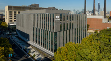 Aerial view of a UI Health building