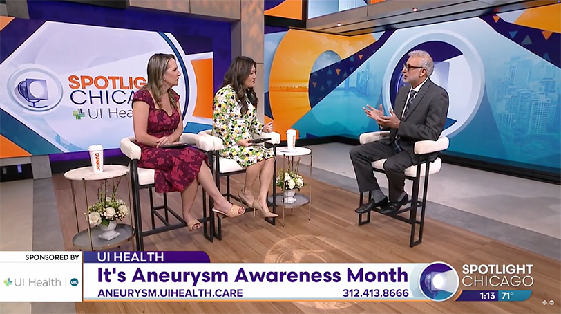 Dr. Gurant Atwal of UI Health’s Neurosurgery Department on WGN’s Spotlight Chicago program.